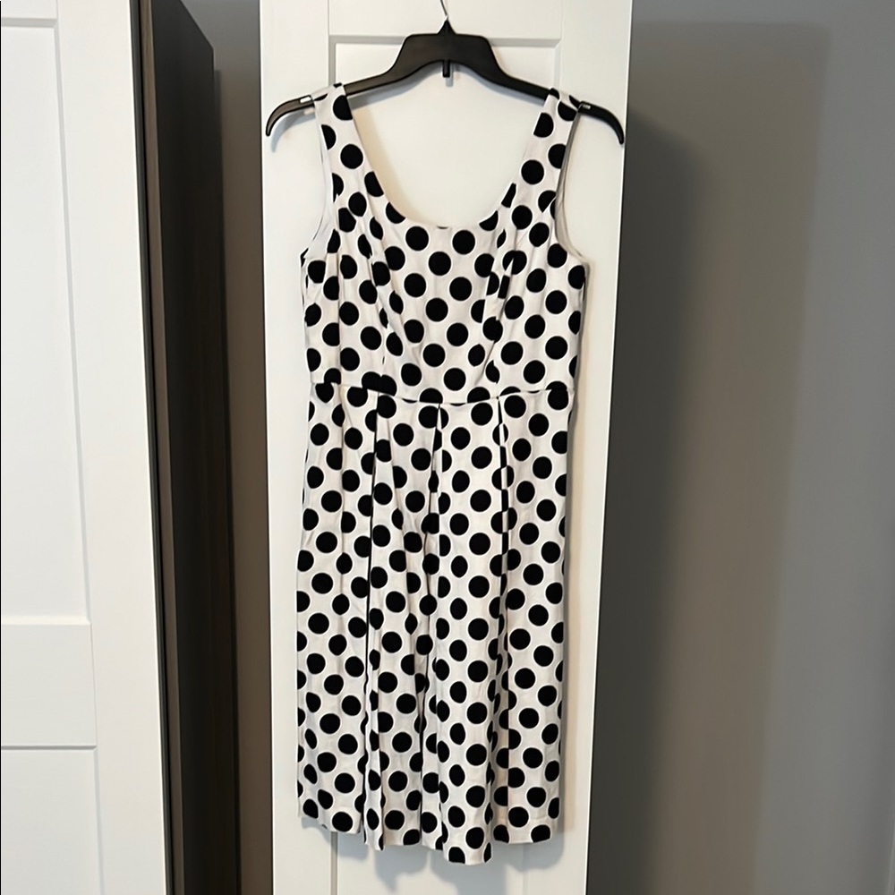 Chetta B Black and White A-Line Midi Dress
